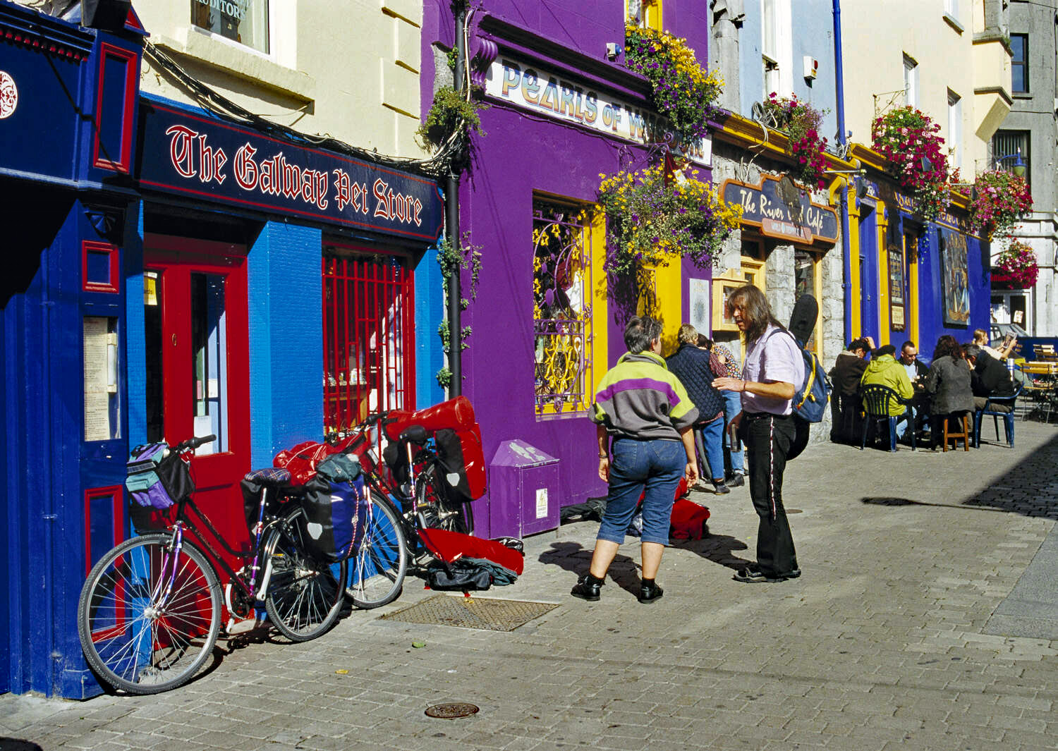 Quay Street in Galway's Latin Quarter at dusk