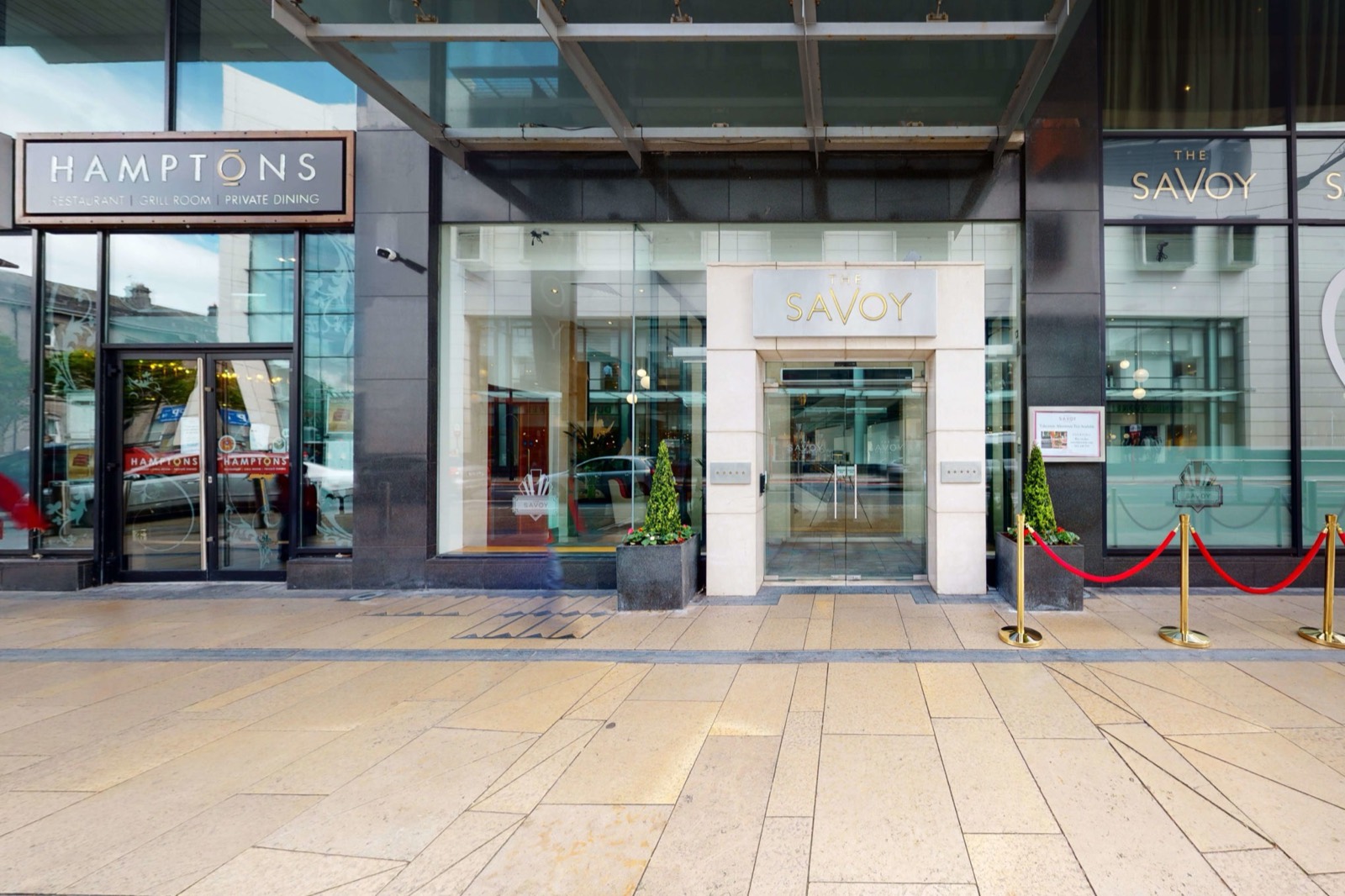 The entrance to The Savoy Hotel on Henry Street, Limerick